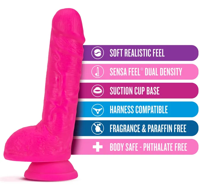 Blush Dildos | Neo - 9 Inch Dual Density Dildo - Neon Blush Dildos | Neo - 9 Inch Dual Density Dildo - Neon
