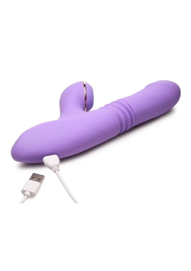 Vibrators SHEGASM Shegasm ProThrust Max Rechargeable Silicone Thrusting and Pulsing Rabbit