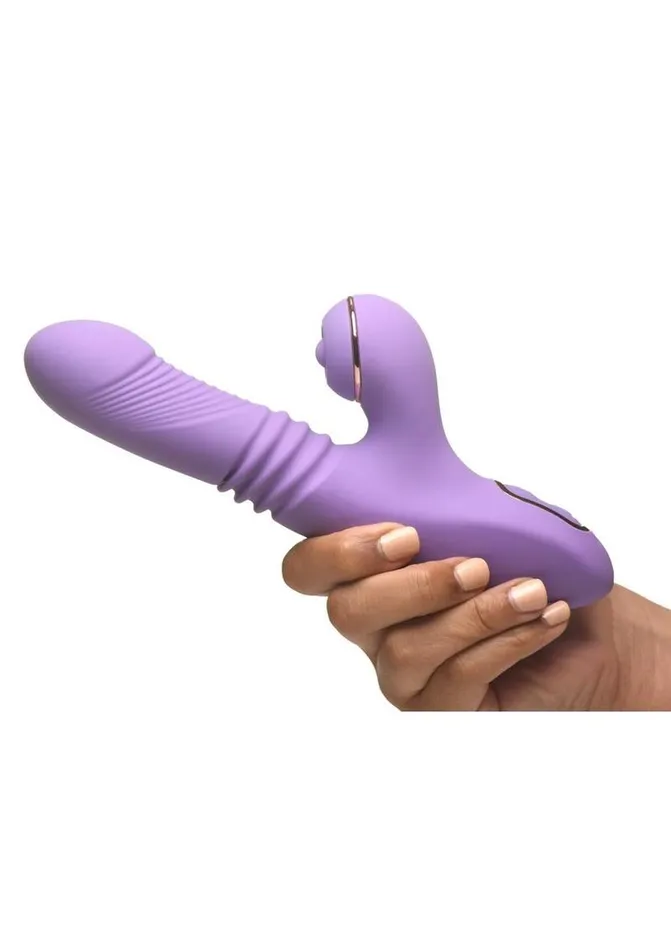 Vibrators SHEGASM Shegasm ProThrust Max Rechargeable Silicone Thrusting and Pulsing Rabbit