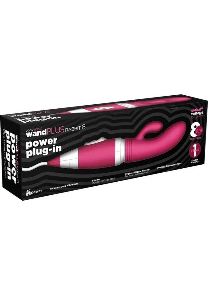 Bodywand Vibrators Bodywand Wand Plus Rabbit 8 Power Plugin Silicone Vibe Pink Bodywand Vibrators Bodywand Wand Plus Rabbit 8 Power Plugin Silicone Vibe Pink
