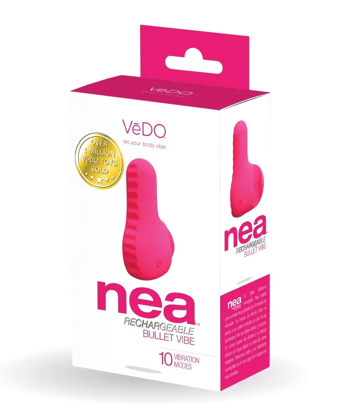 Nea Rechargeable Finger Vibe Foxy Pink VeDO Vibrators Nea Rechargeable Finger Vibe Foxy Pink VeDO Vibrators