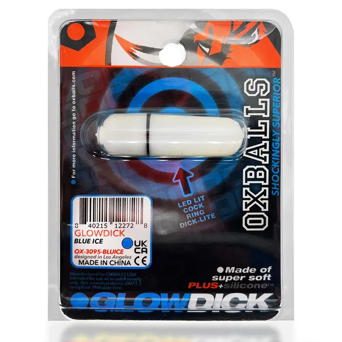 Vibrators Glowdick Cockring With Led Blue Ice Oxballs Vibrators Glowdick Cockring With Led Blue Ice Oxballs