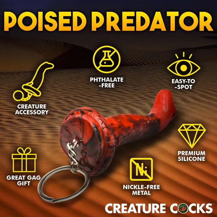 Vibrators King Cobra Keychain Red XR Brands Creature Cocks Vibrators King Cobra Keychain Red XR Brands Creature Cocks