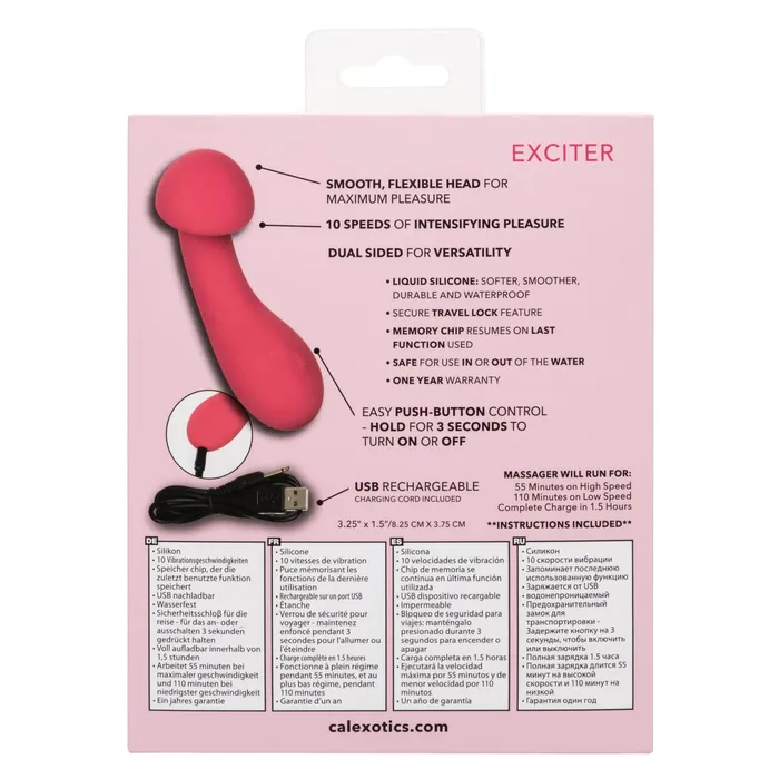Vibrators Liquid Silicone Pixies Exciter Pink CalExotics