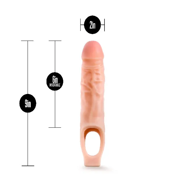 Blush Dildos Performance 9 Inch Cock Sheath Penis Extender Vanilla