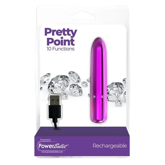 PowerBullet Pretty Point 4in Power Bullet Purple Vibrators